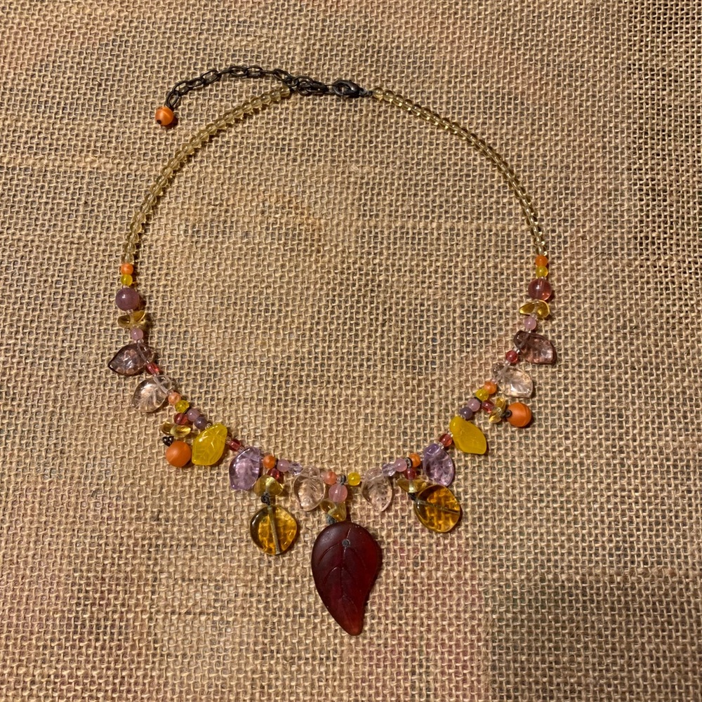 Glass bead necklace